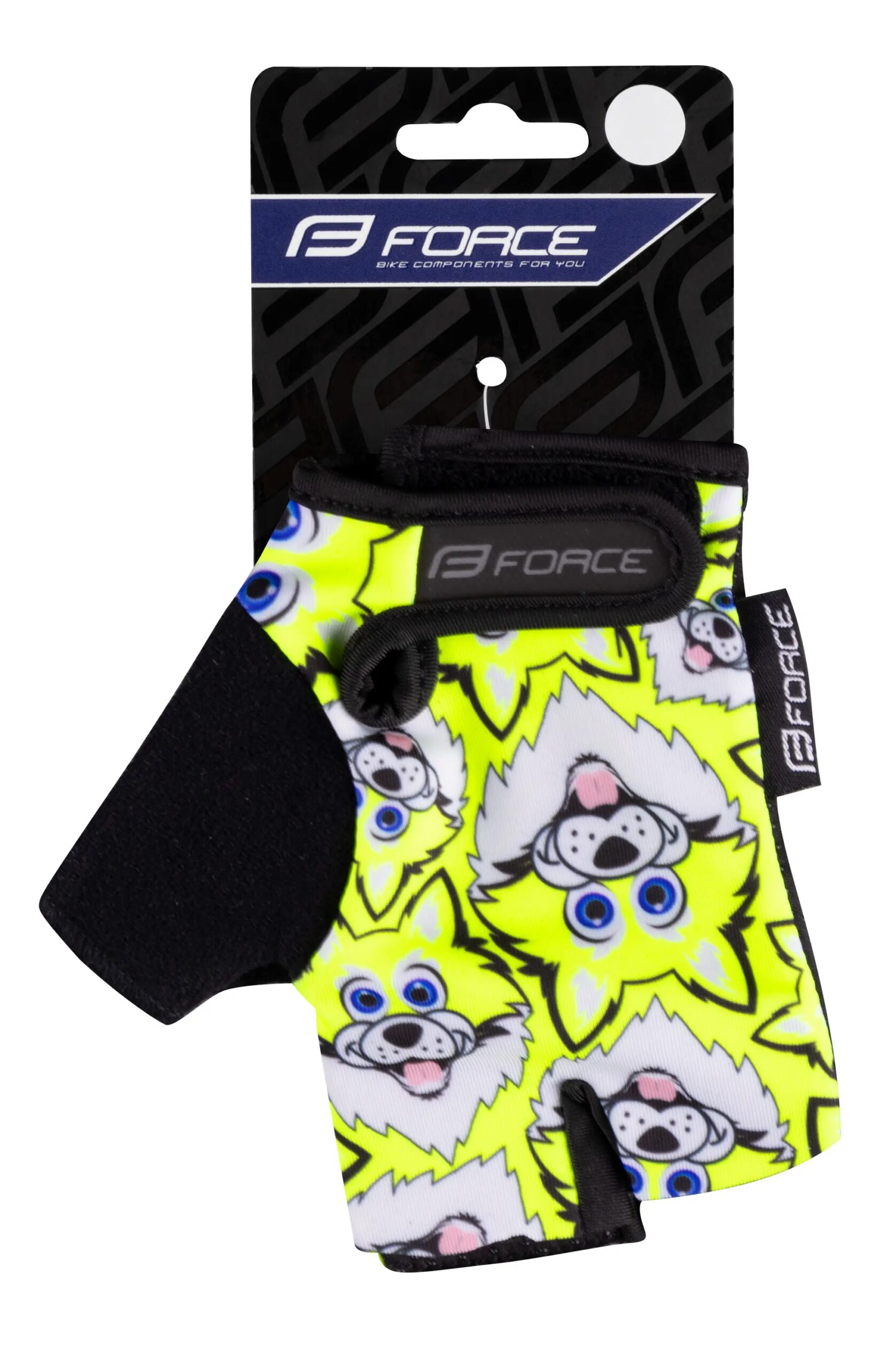 rukavice FORCE WOLFIE KID, fluo XL - Obrázek 2