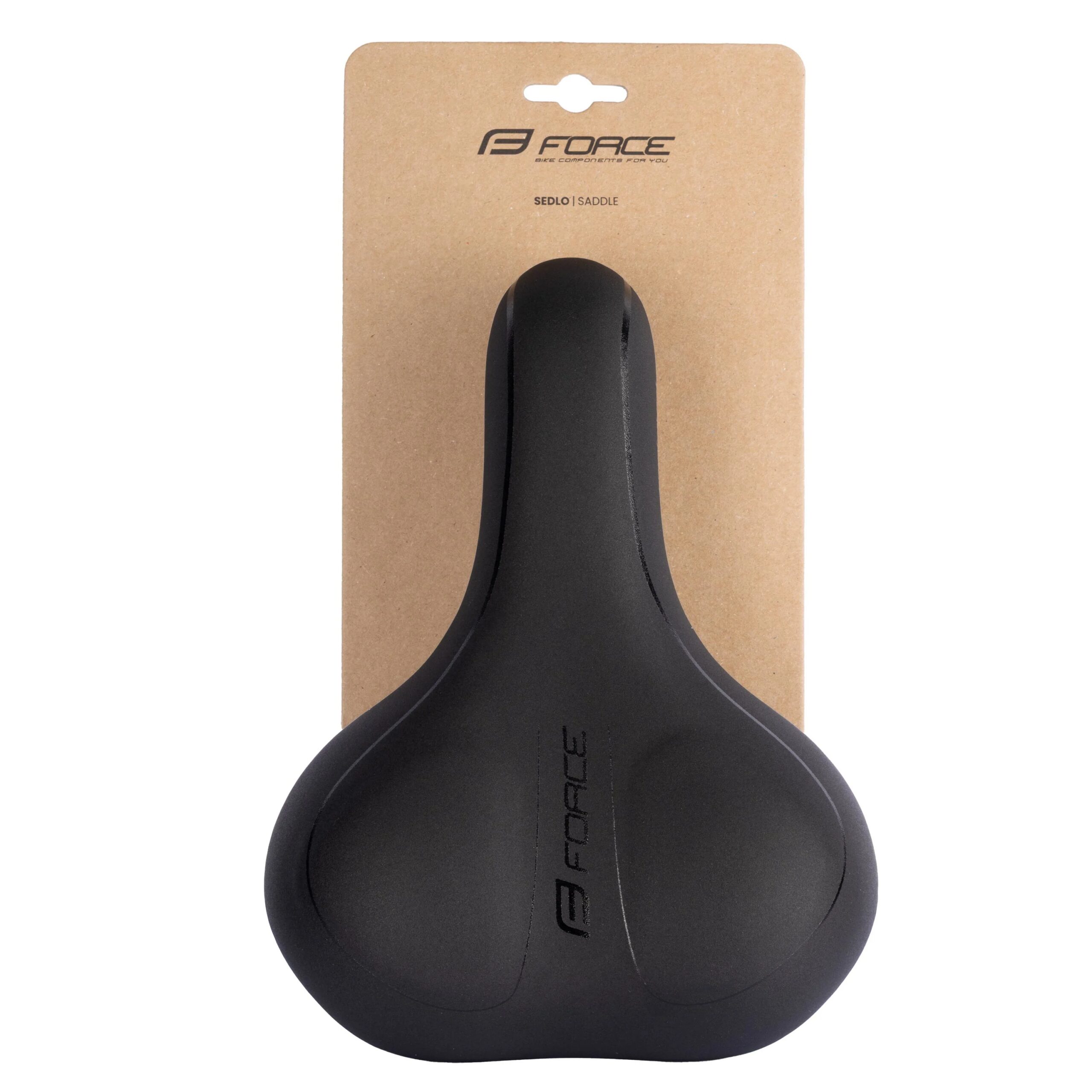 sedlo FORCE COMFORT GEL UNI turistické, černé - Obrázek 5