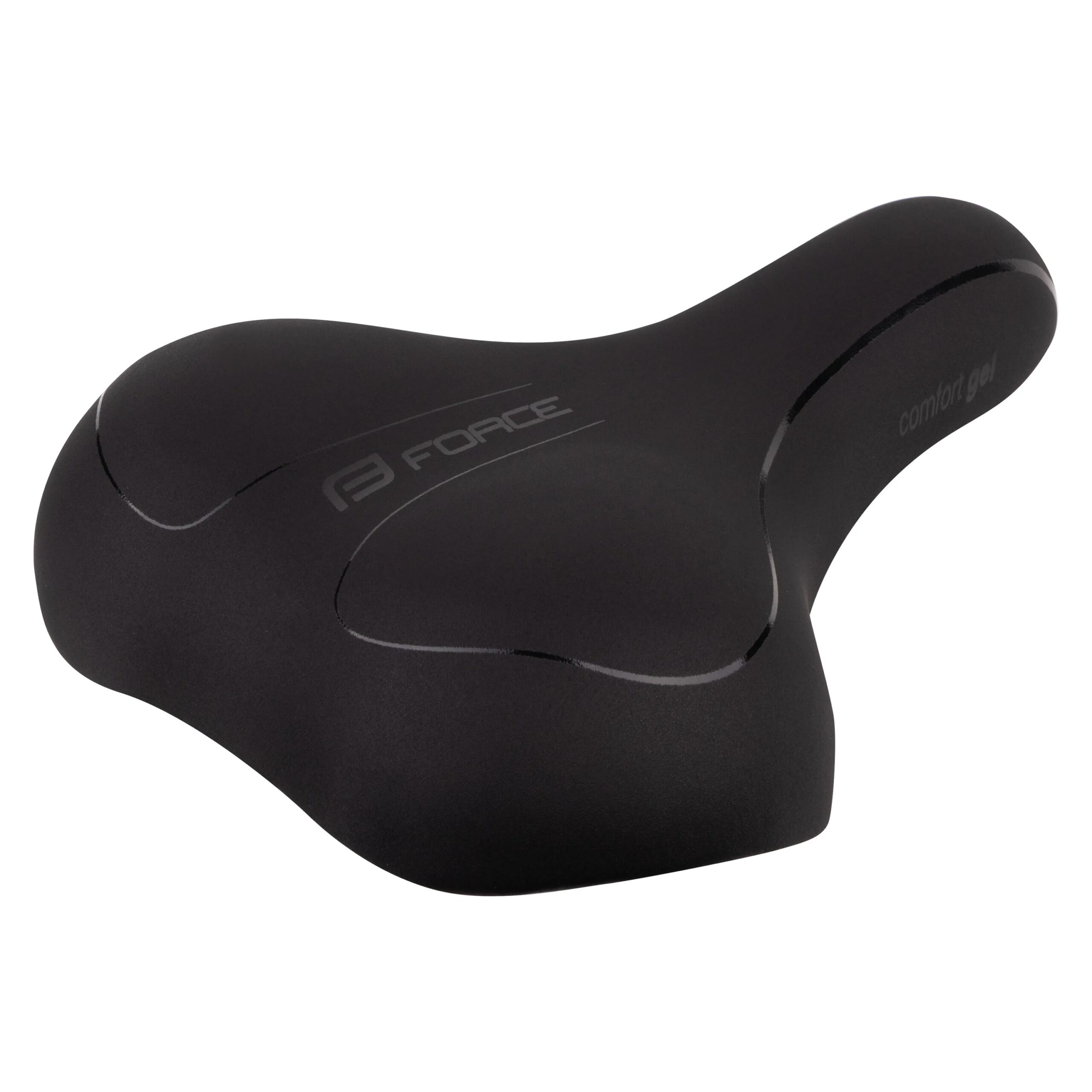 sedlo FORCE COMFORT GEL UNI turistické, černé - Obrázek 2