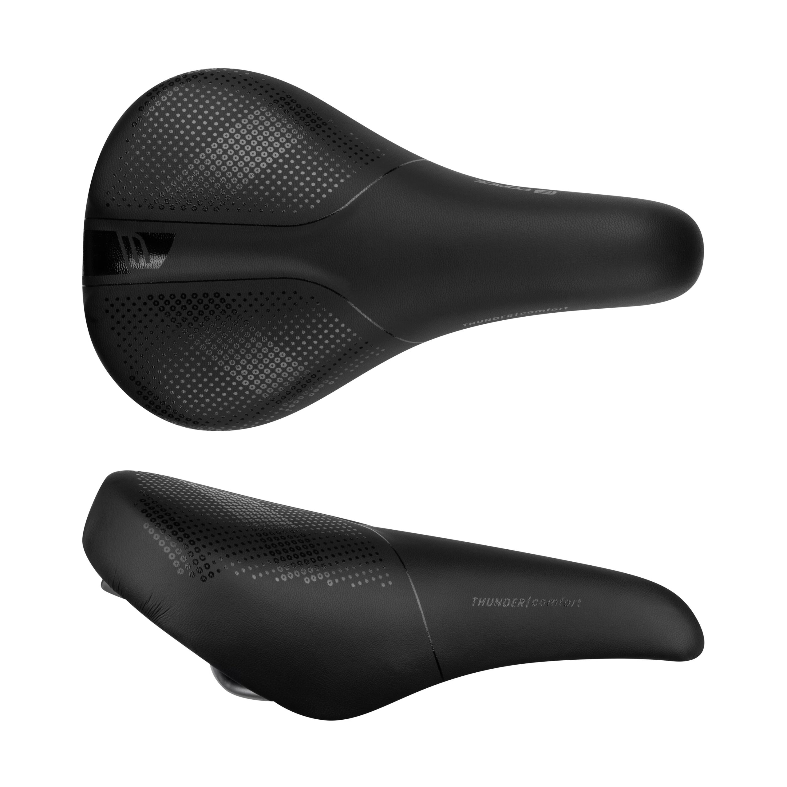 sedlo FORCE COMFORT THUNDER UNI, černé - Obrázek 3