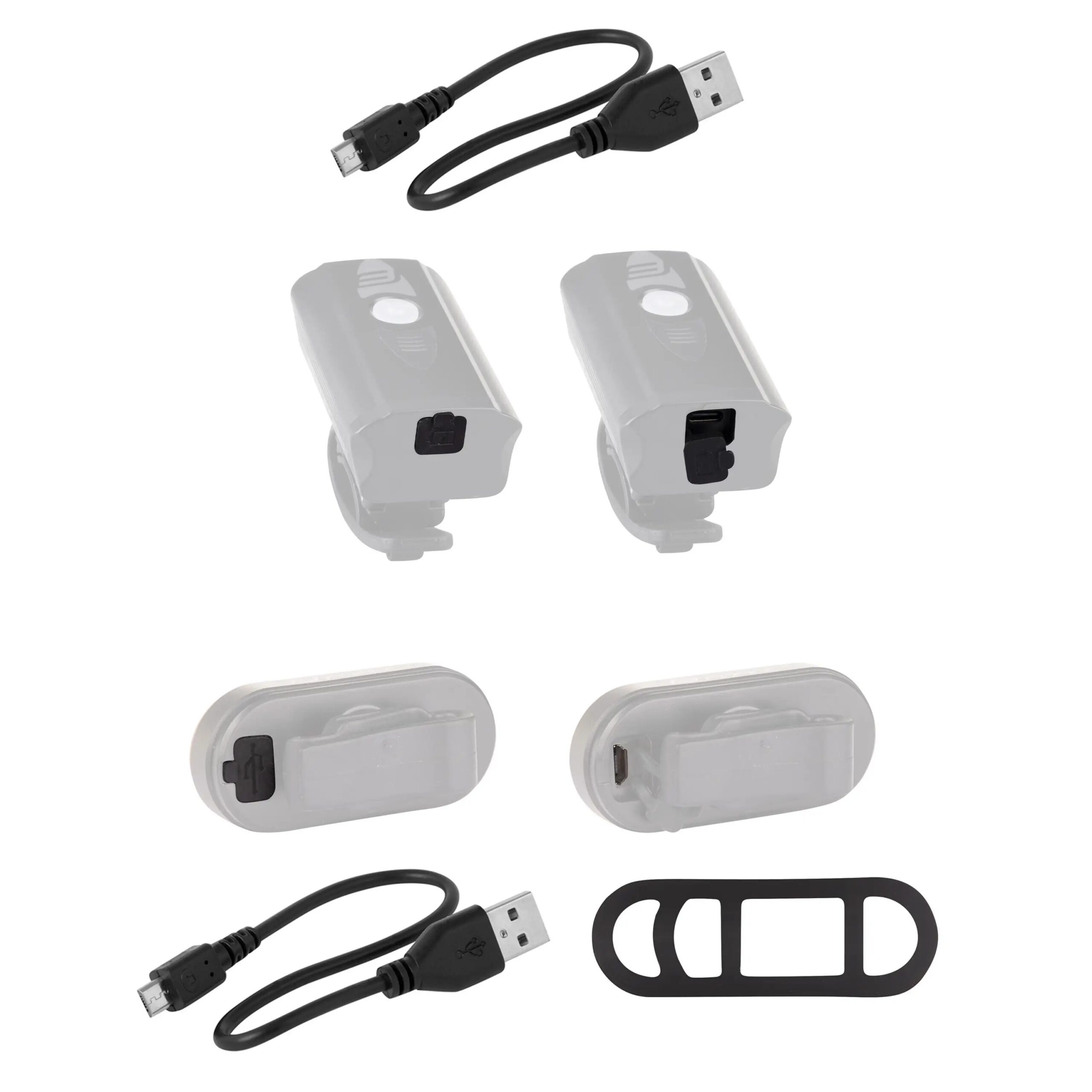 světla sada FORCE DIVER ARC USB přední+zadní - Obrázek 2