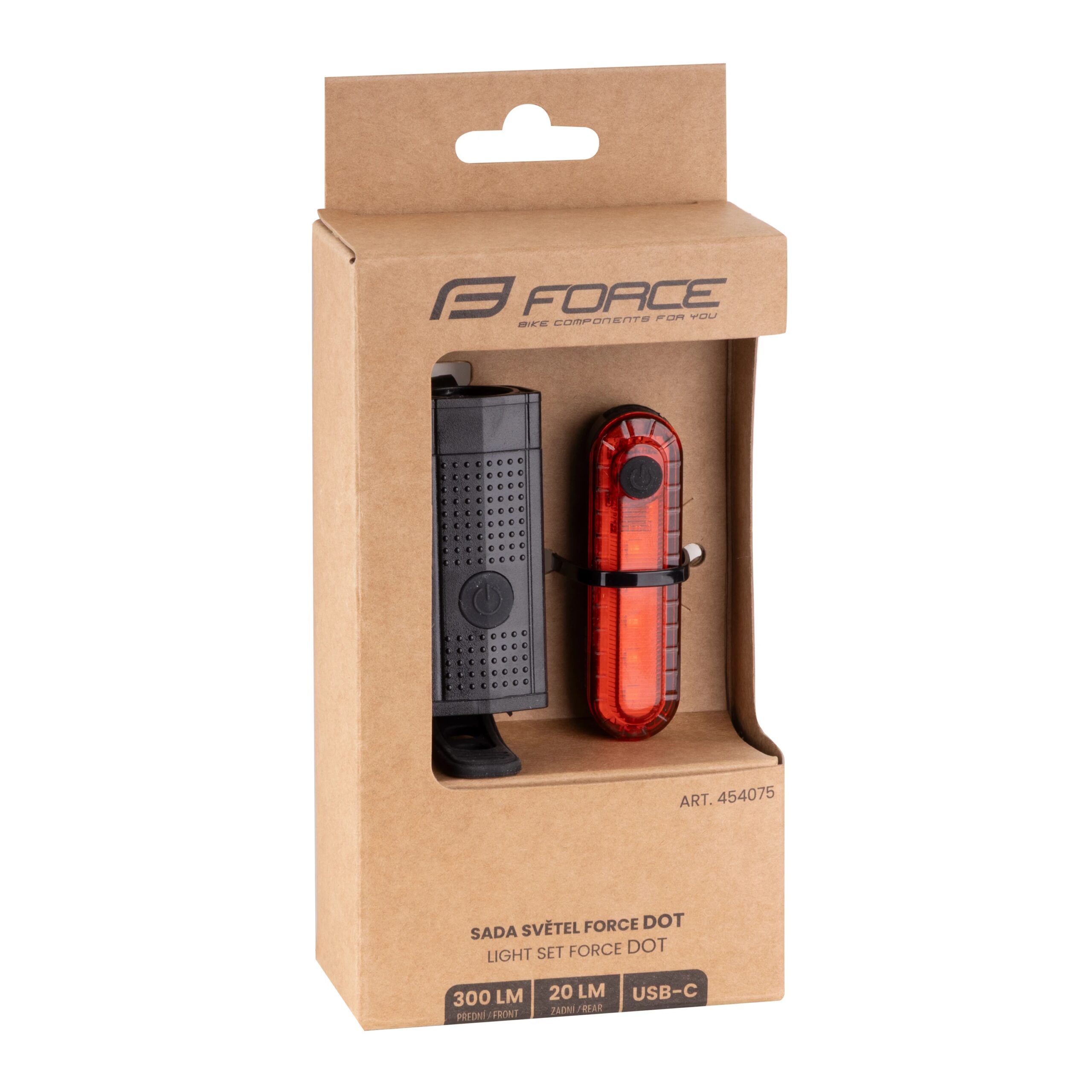 světla sada FORCE DOT USB přední+zadní - Obrázek 6