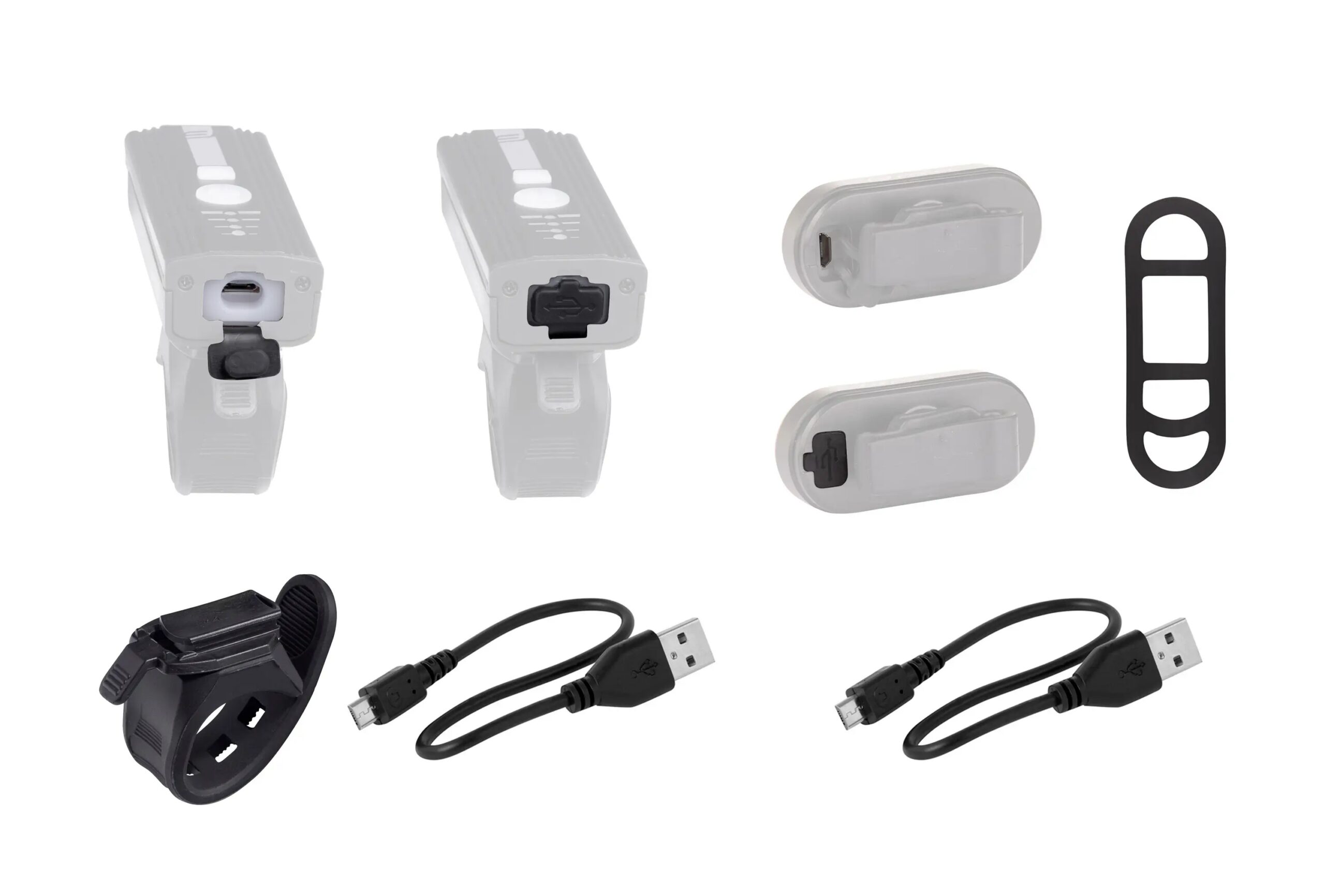 světla sada FORCE FUTURO USB přední+zadní - Obrázek 2