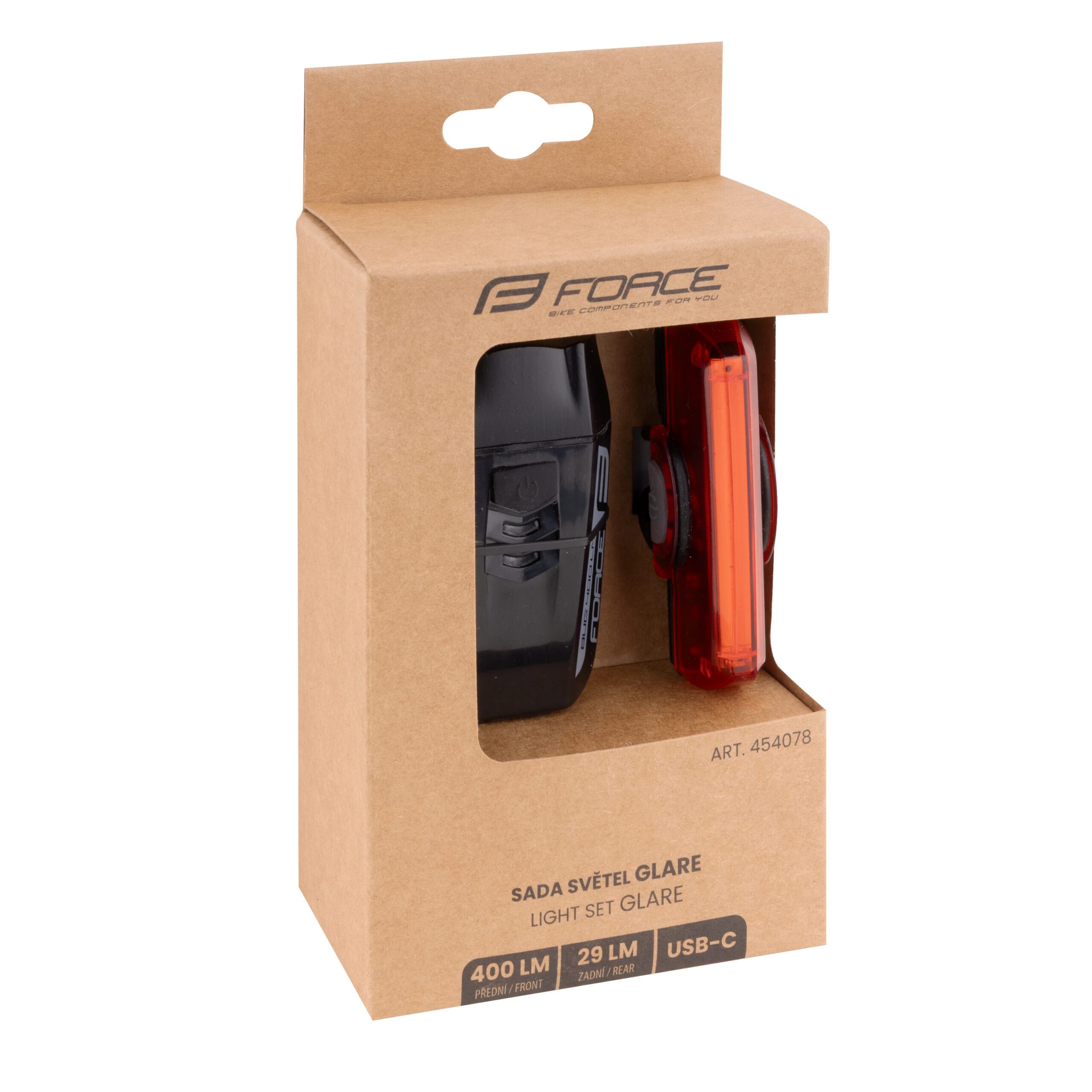 světla sada FORCE GLARE USB přední+zadní - Obrázek 5
