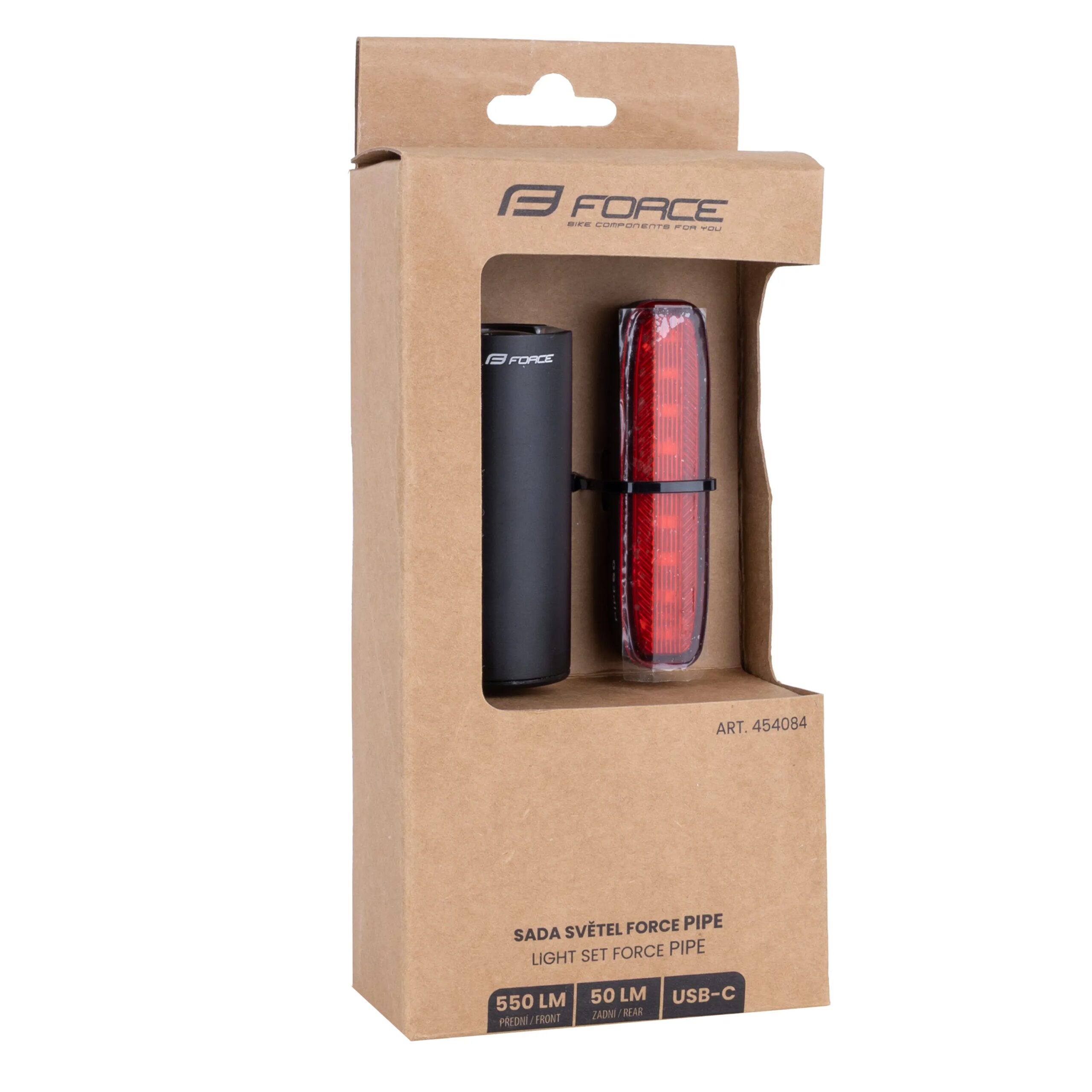 světla sada FORCE PIPE USB přední+zadní - Obrázek 5