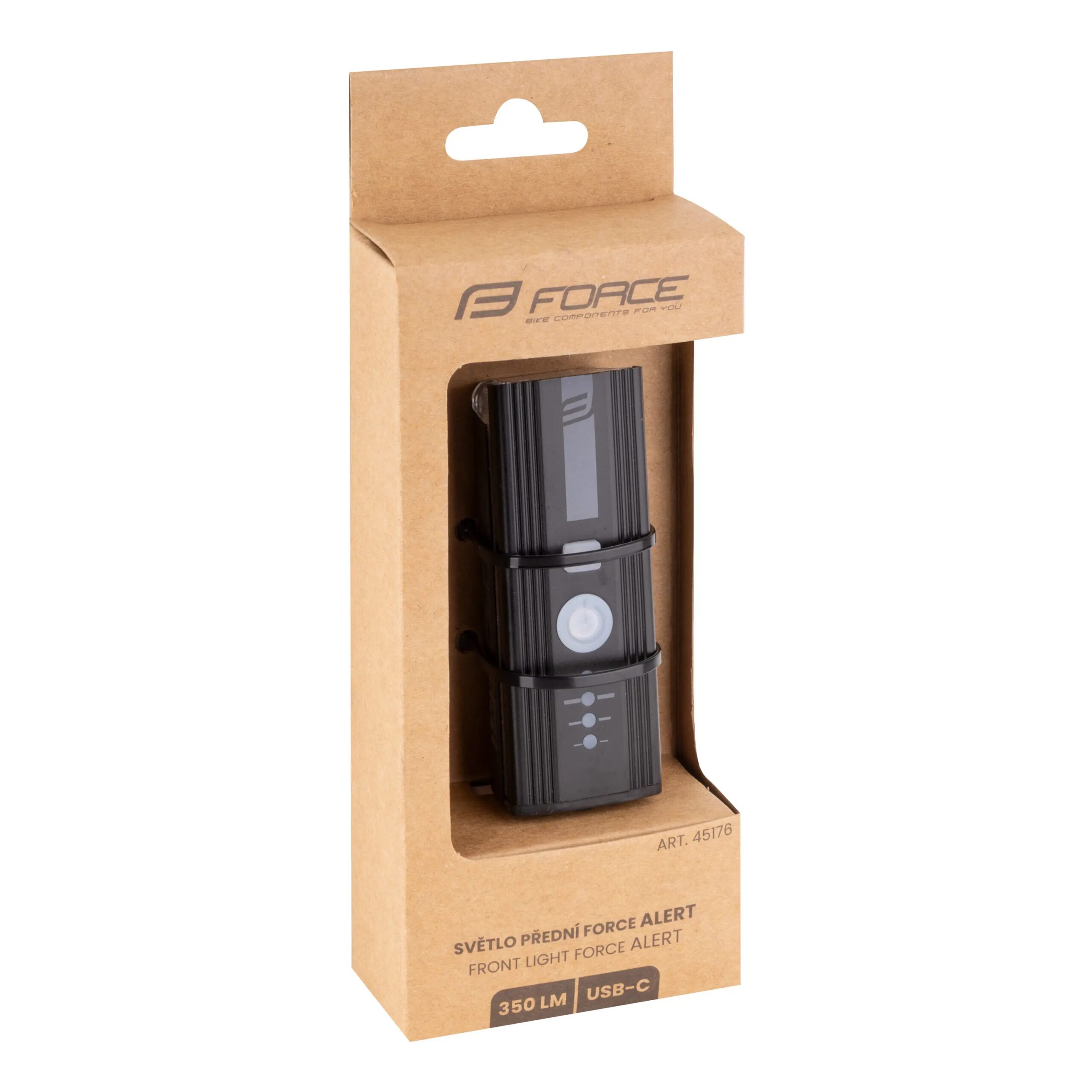 světlo přední FORCE ALERT 350LM USB, černé - Obrázek 6