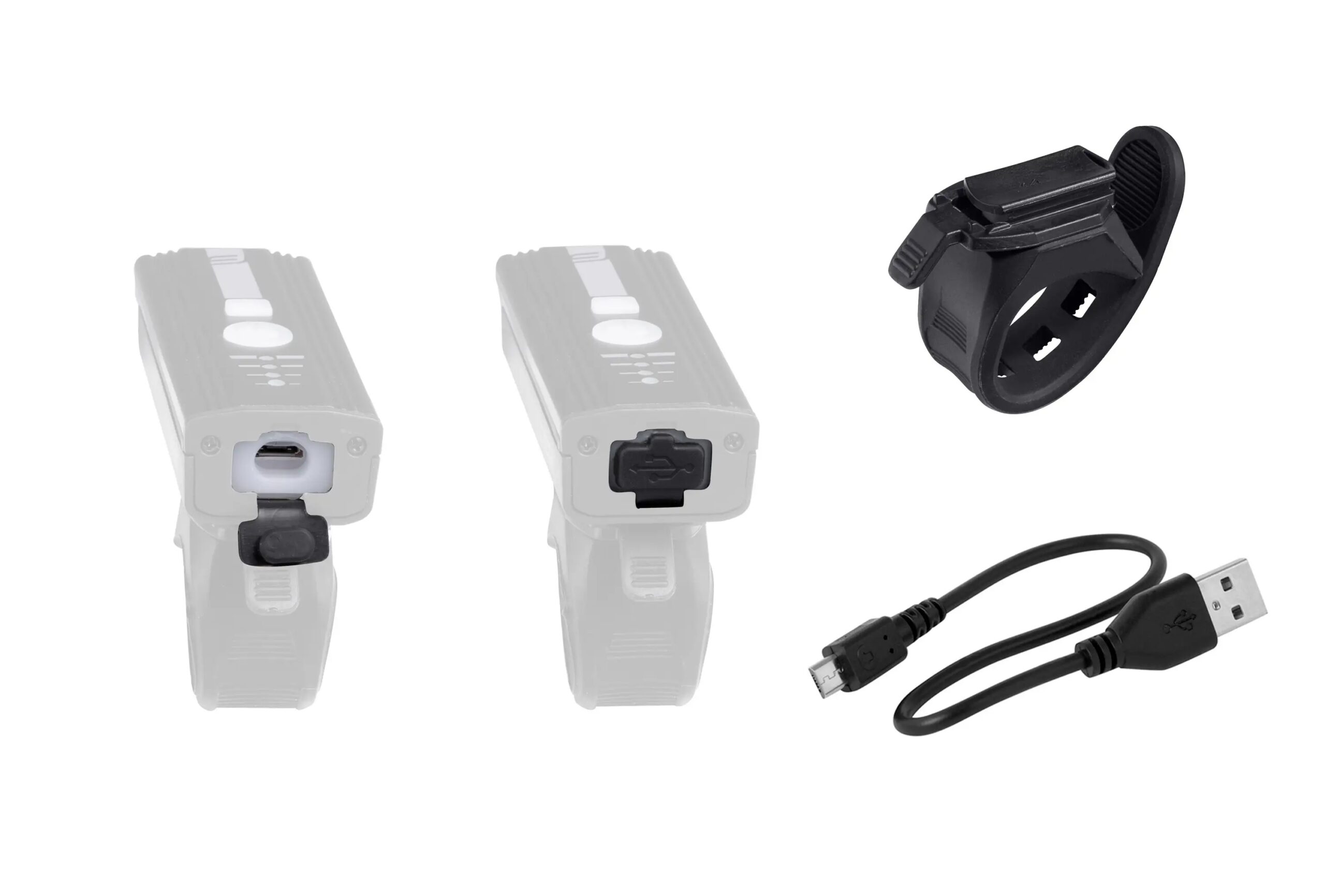 světlo přední FORCE ALERT 350LM USB, černé - Obrázek 2