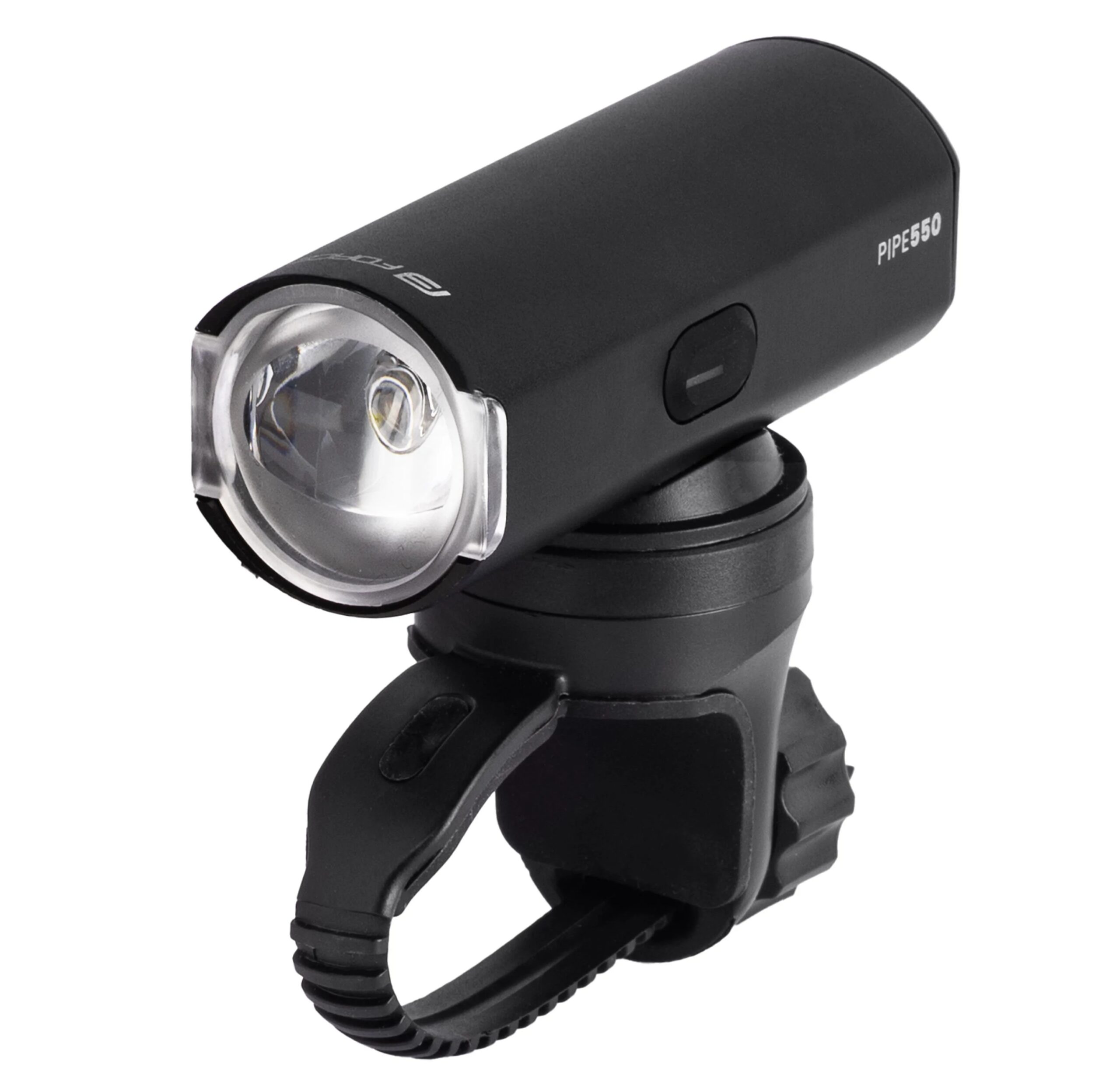 světlo přední FORCE PIPE 550LM USB, černé
