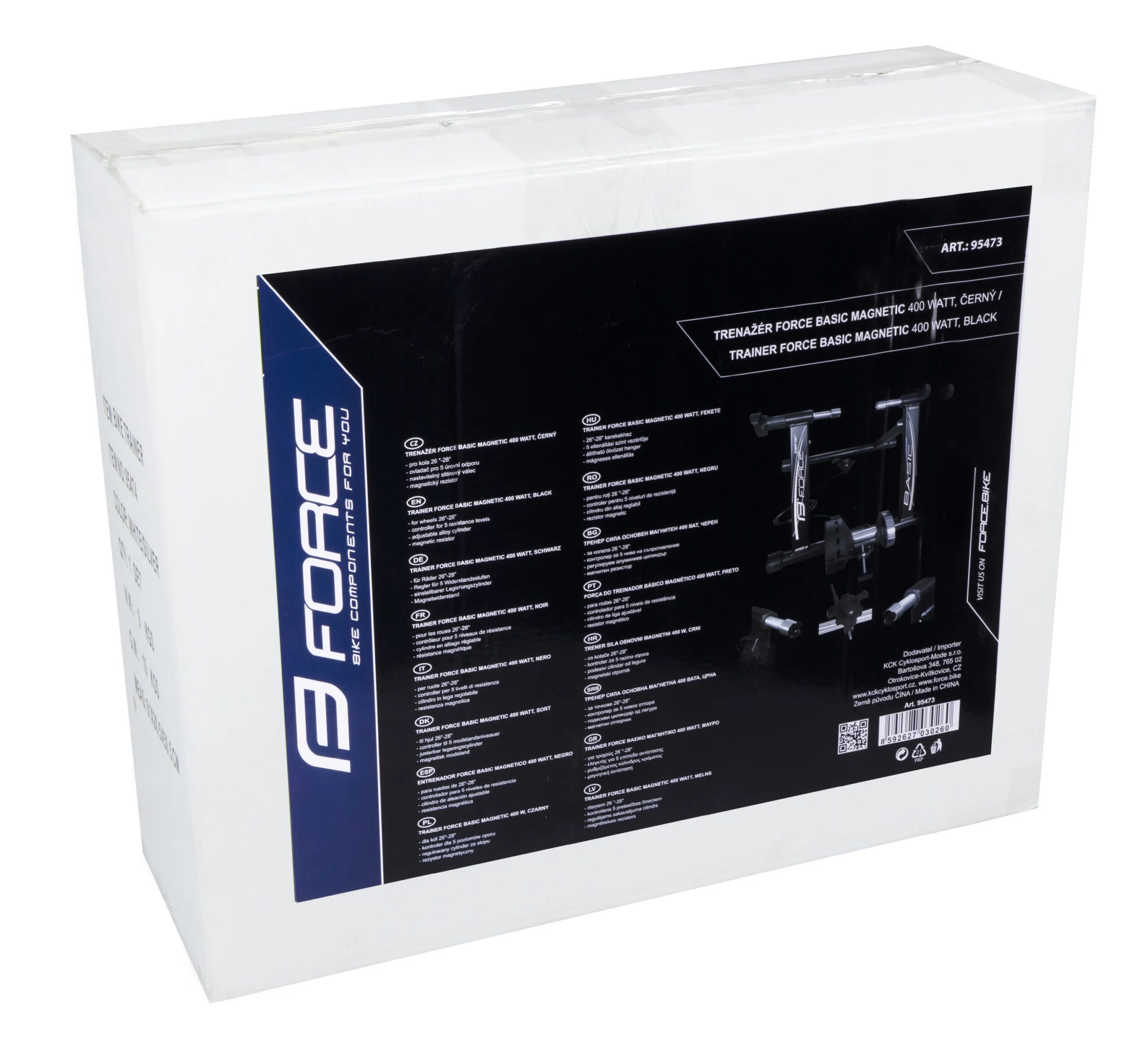 trenažér FORCE BASIC MAGNETIC 400watt Fe, černý - Obrázek 5