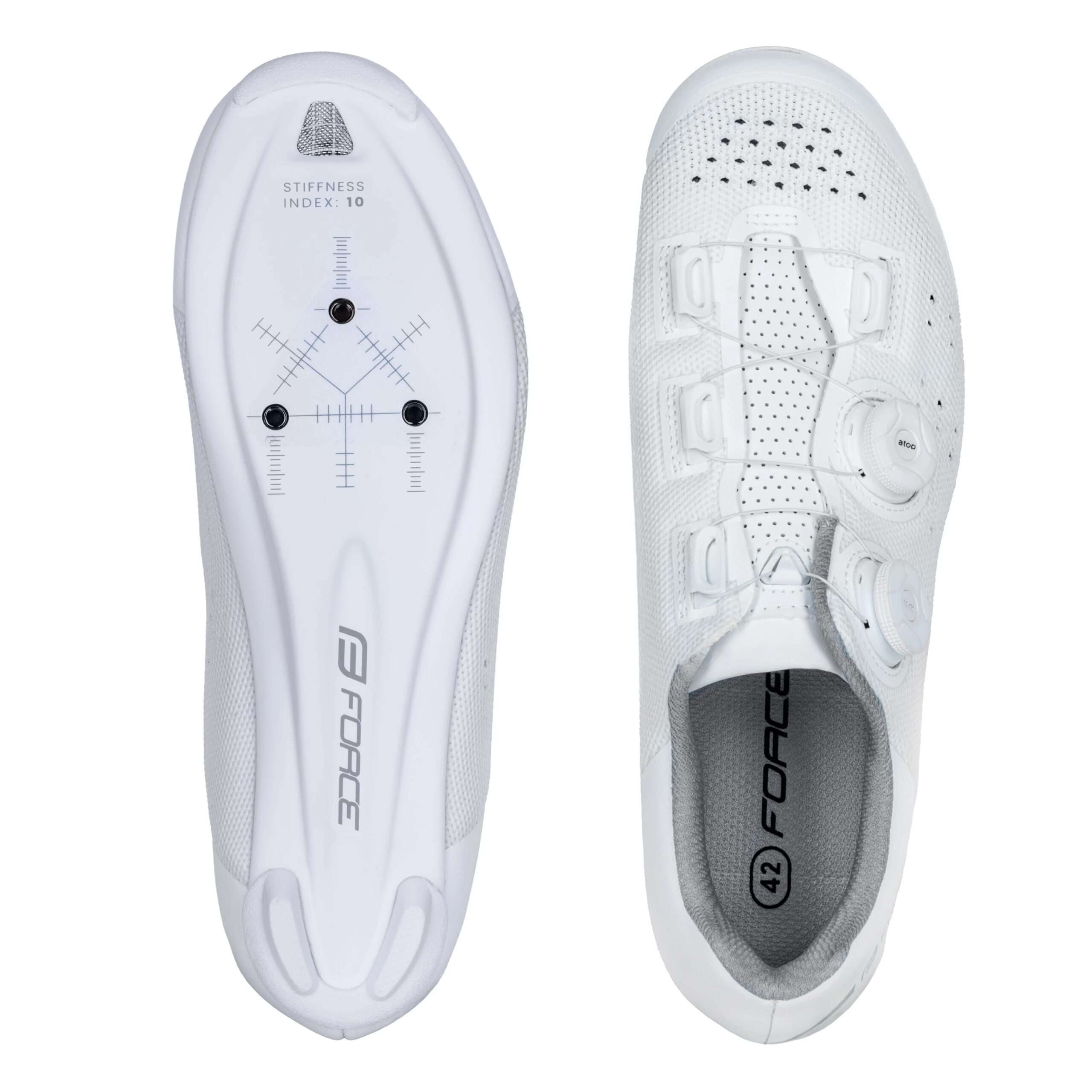 tretry FORCE ROAD AERIS CARBON, bílé 47 - Obrázek 4