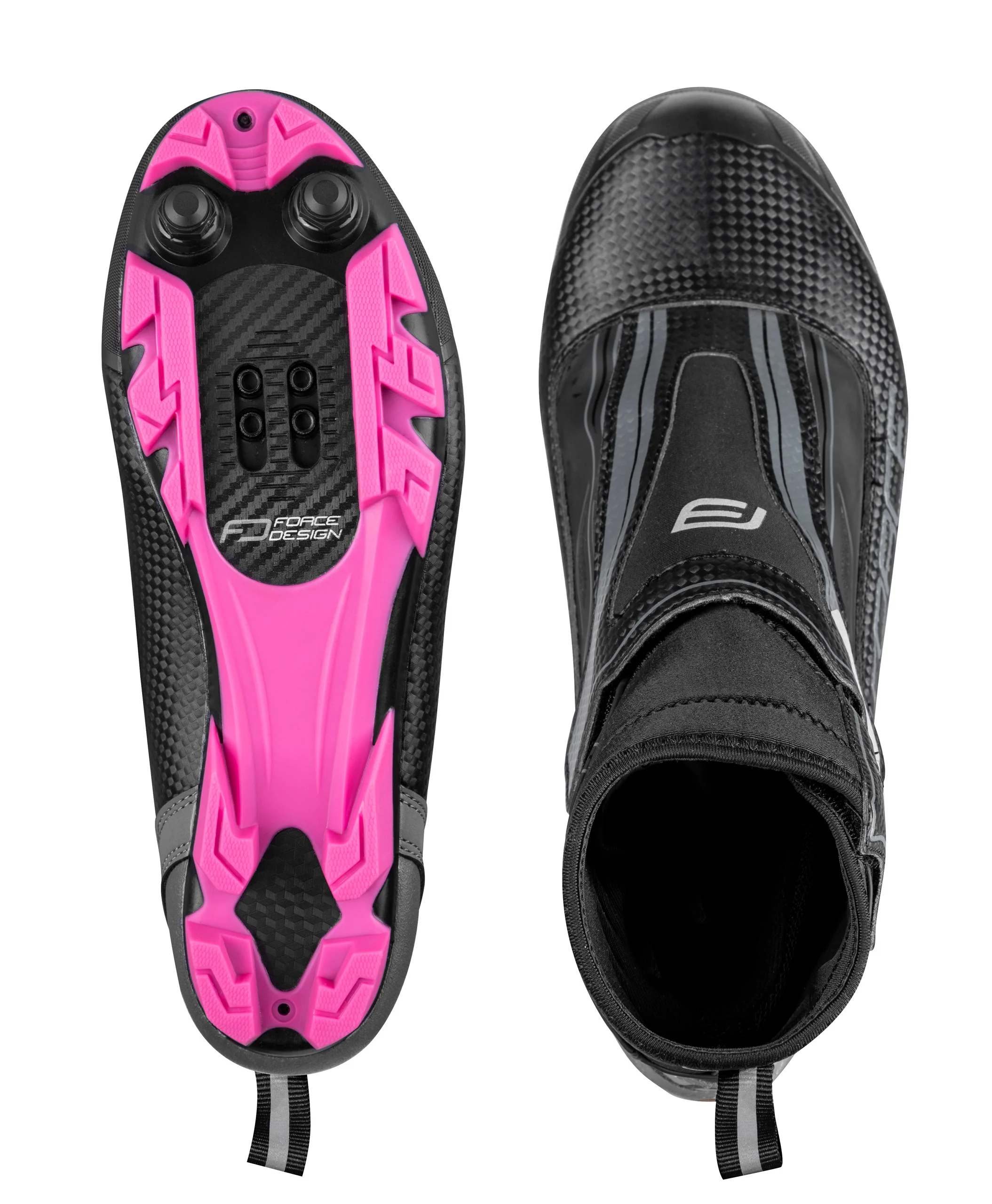 tretry zimní FORCE MTB ICE21 LADY, černo-růž 41 - Obrázek 4
