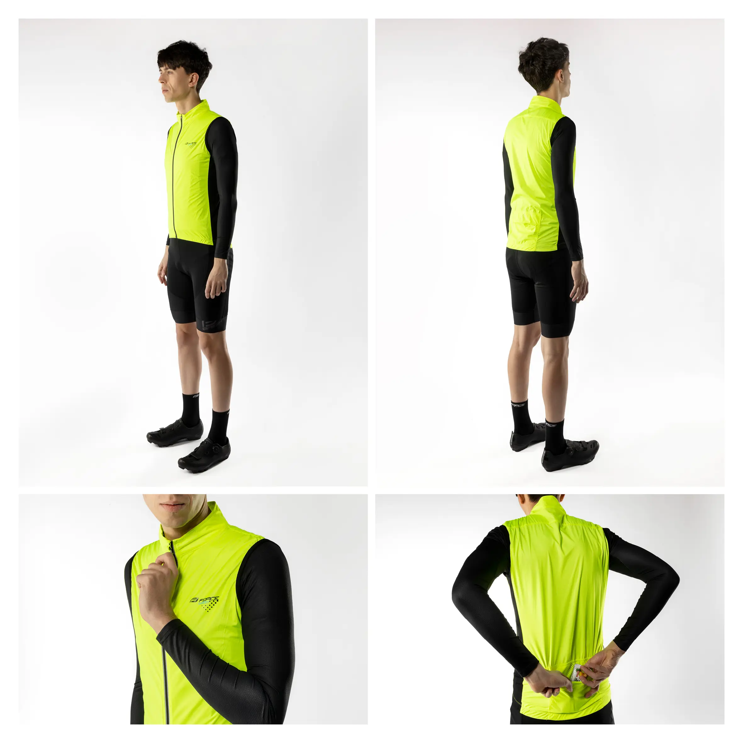 vesta FORCE VISION, plná záda, fluo XS - Obrázek 3